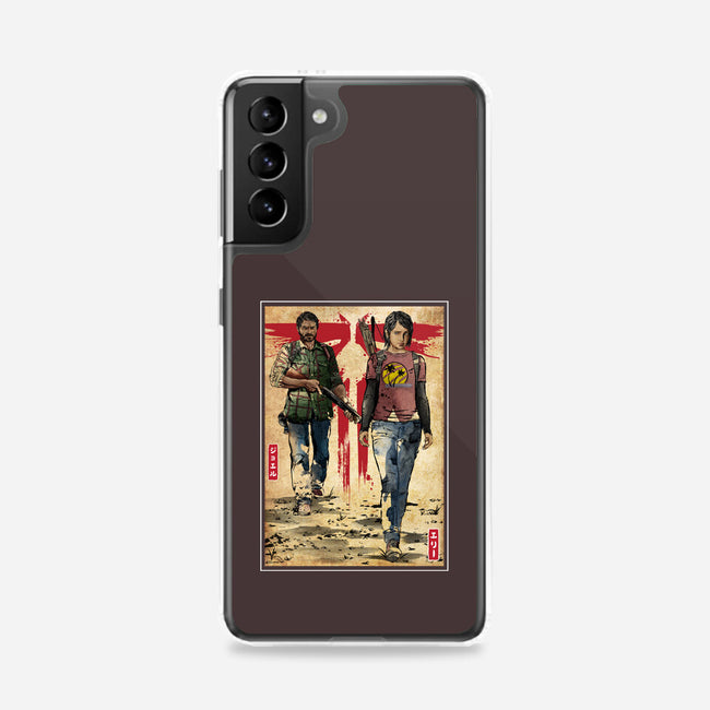 Joel And Ellie Woodblock-samsung snap phone case-DrMonekers