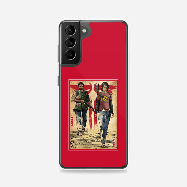 Joel And Ellie Woodblock-samsung snap phone case-DrMonekers