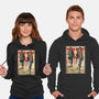 Joel And Ellie Woodblock-unisex pullover sweatshirt-DrMonekers