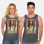 Joel And Ellie Woodblock-unisex basic tank-DrMonekers