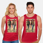 Joel And Ellie Woodblock-unisex basic tank-DrMonekers