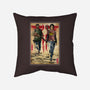 Joel And Ellie Woodblock-none removable cover w insert throw pillow-DrMonekers