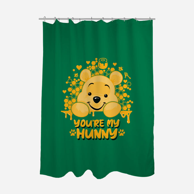 You're My Hunny-none polyester shower curtain-erion_designs