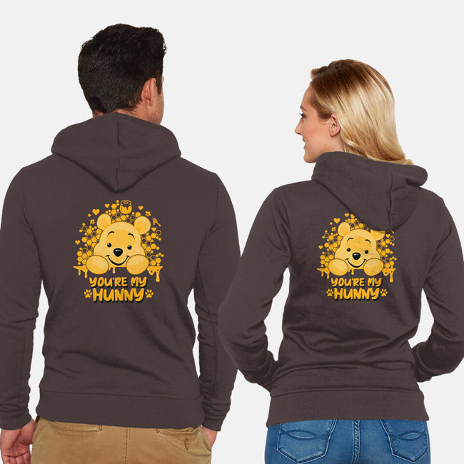 You're My Hunny-unisex zip-up sweatshirt-erion_designs