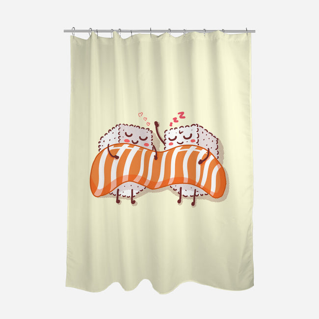 Sushi Lovers-none polyester shower curtain-erion_designs