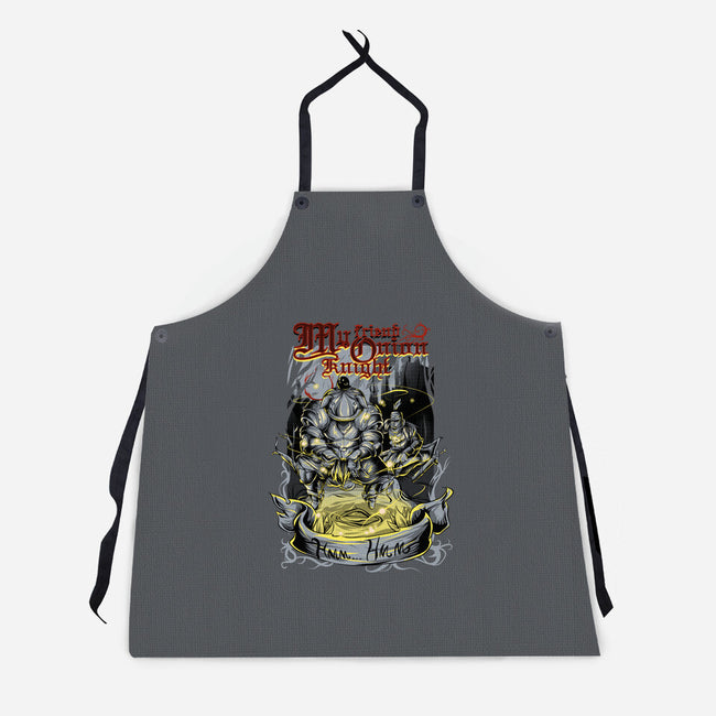 My Friend Onion Knight-unisex kitchen apron-Guilherme magno de oliveira