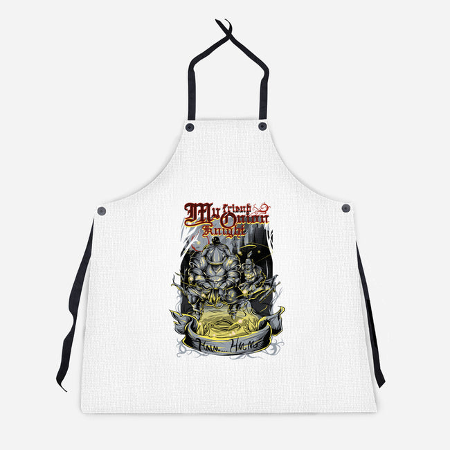 My Friend Onion Knight-unisex kitchen apron-Guilherme magno de oliveira