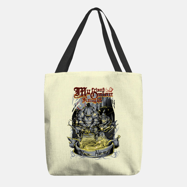 My Friend Onion Knight-none basic tote bag-Guilherme magno de oliveira