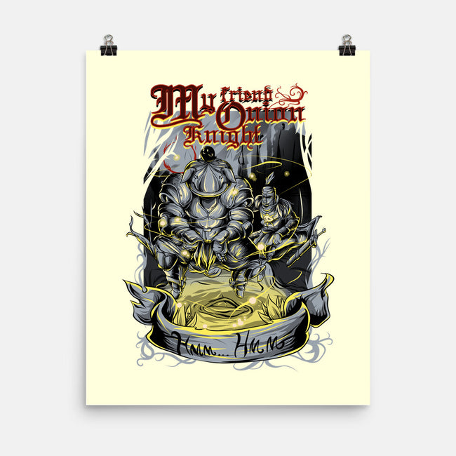 My Friend Onion Knight-none matte poster-Guilherme magno de oliveira