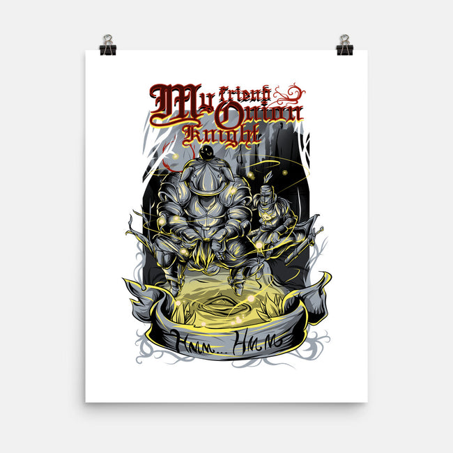 My Friend Onion Knight-none matte poster-Guilherme magno de oliveira