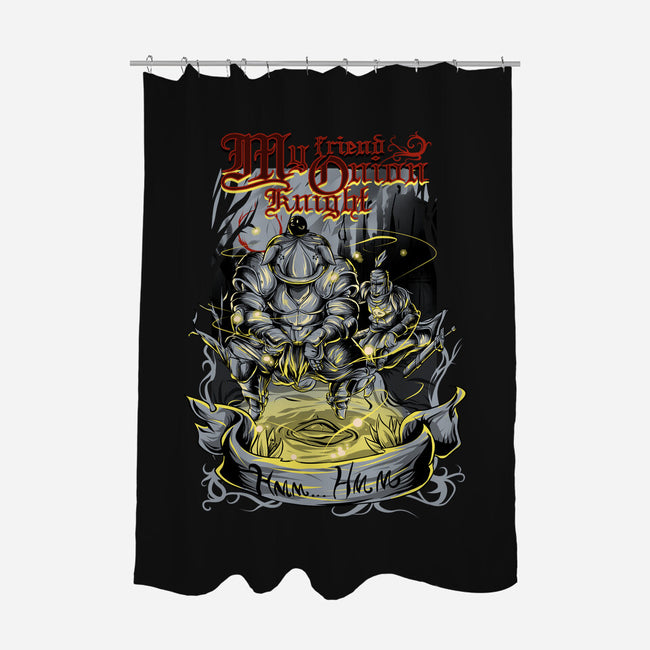 My Friend Onion Knight-none polyester shower curtain-Guilherme magno de oliveira