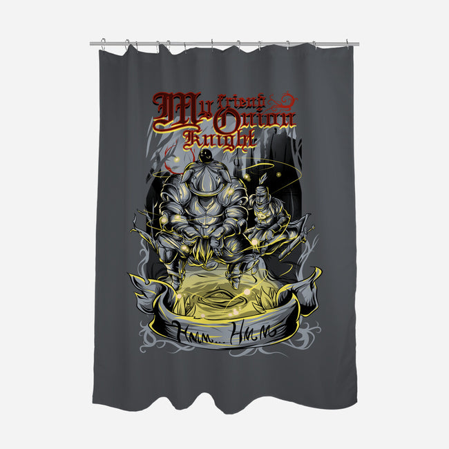 My Friend Onion Knight-none polyester shower curtain-Guilherme magno de oliveira