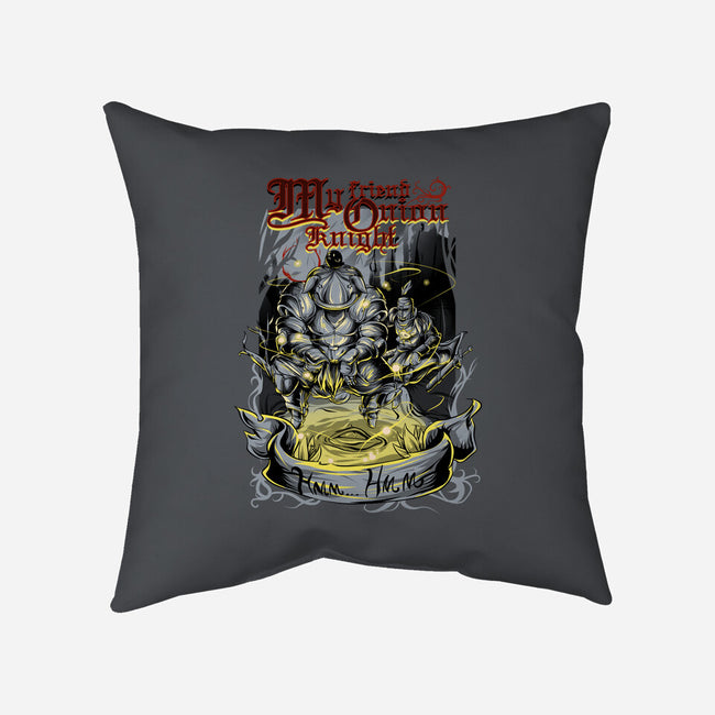 My Friend Onion Knight-none removable cover w insert throw pillow-Guilherme magno de oliveira