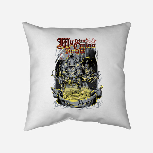 My Friend Onion Knight-none removable cover w insert throw pillow-Guilherme magno de oliveira