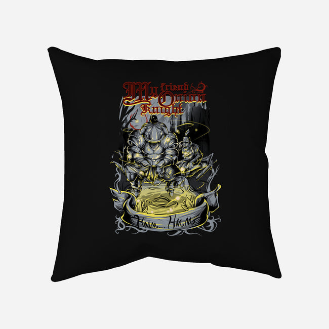 My Friend Onion Knight-none removable cover throw pillow-Guilherme magno de oliveira
