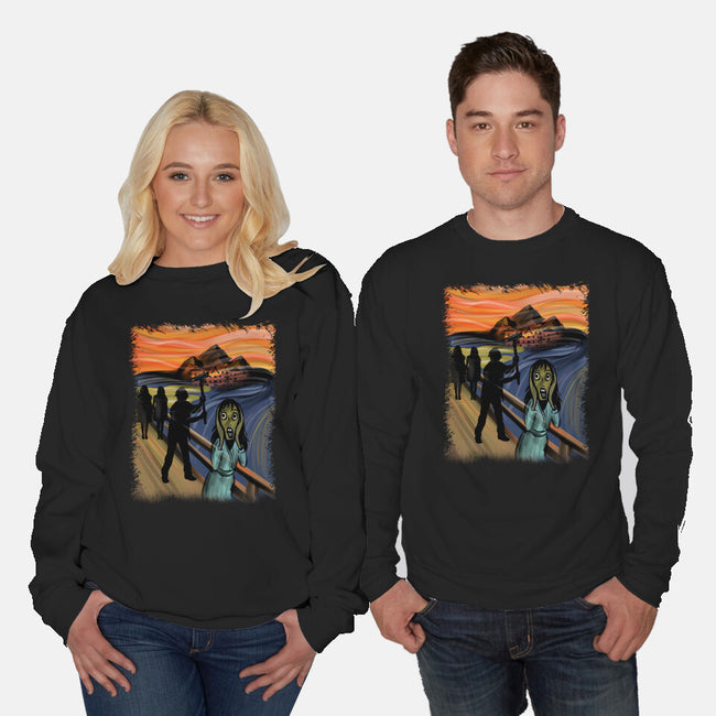 Shining Scream-unisex crew neck sweatshirt-fanfabio