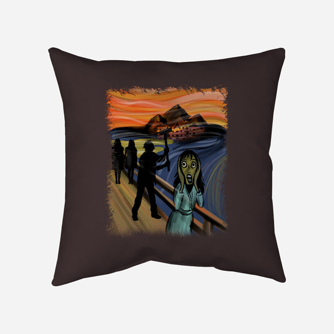 Shining Scream-none removable cover w insert throw pillow-fanfabio