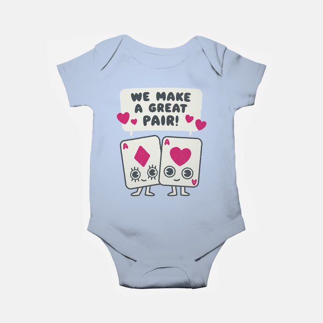 We Make A Great Pair-baby basic onesie-Weird & Punderful