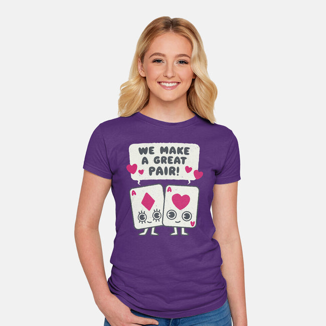 We Make A Great Pair-womens fitted tee-Weird & Punderful