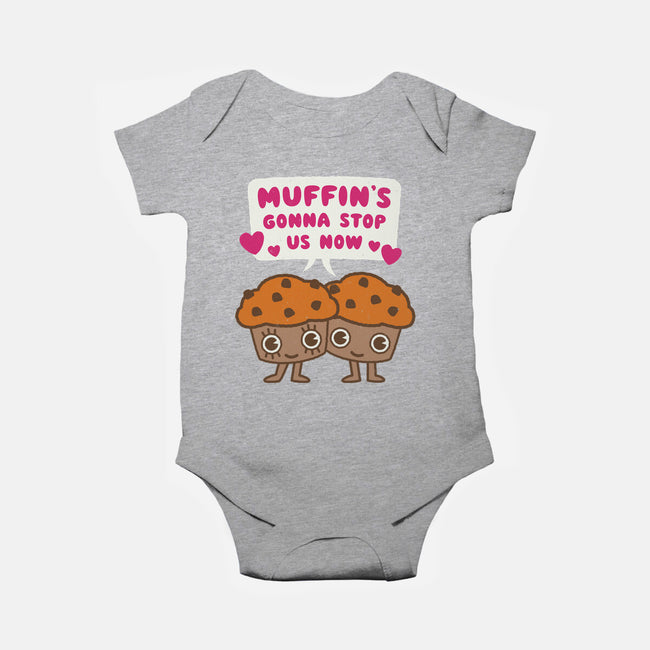 Muffin's Gonna Stop Us-baby basic onesie-Weird & Punderful