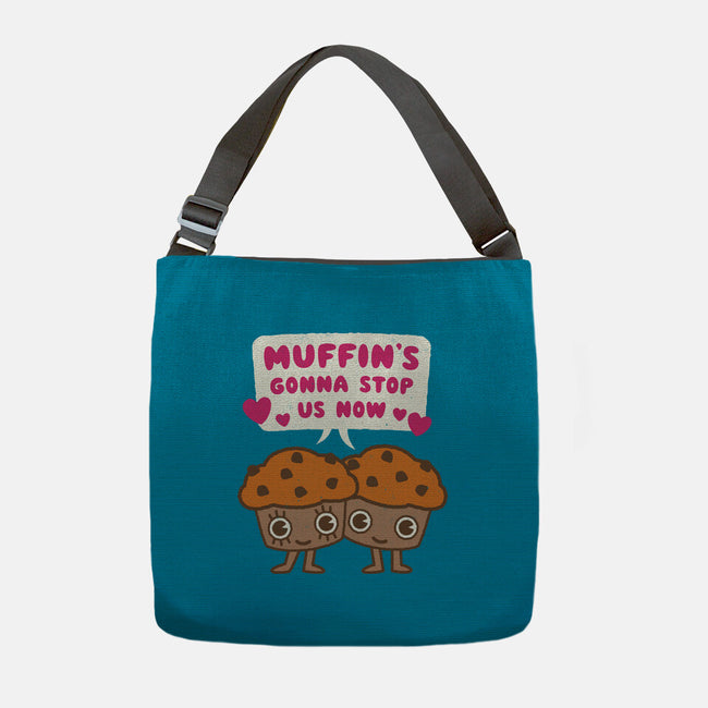 Muffin's Gonna Stop Us-none adjustable tote bag-Weird & Punderful