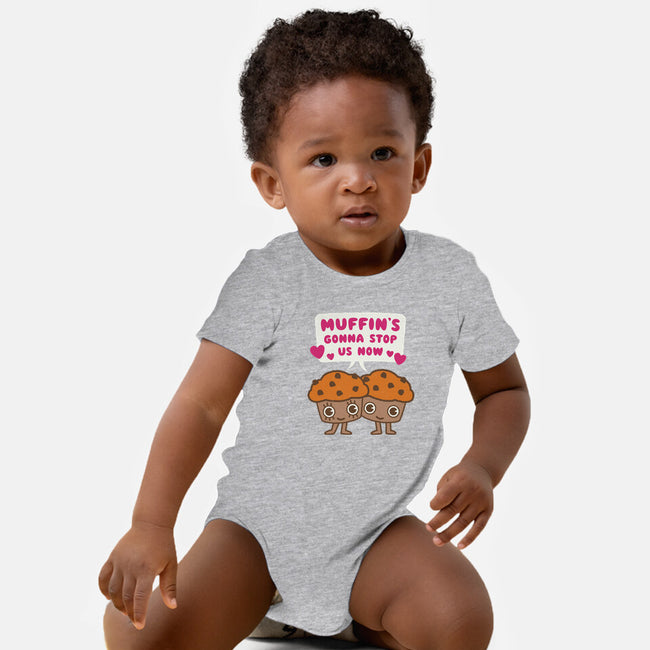 Muffin's Gonna Stop Us-baby basic onesie-Weird & Punderful