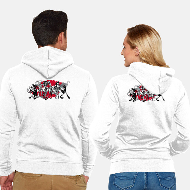 Gang Of Six-unisex zip-up sweatshirt-bleee
