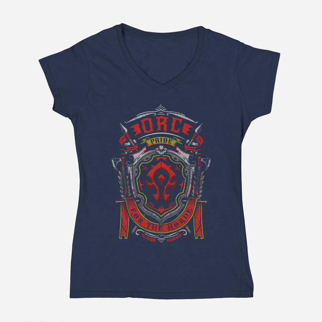 Orc Pride-womens v-neck tee-Olipop