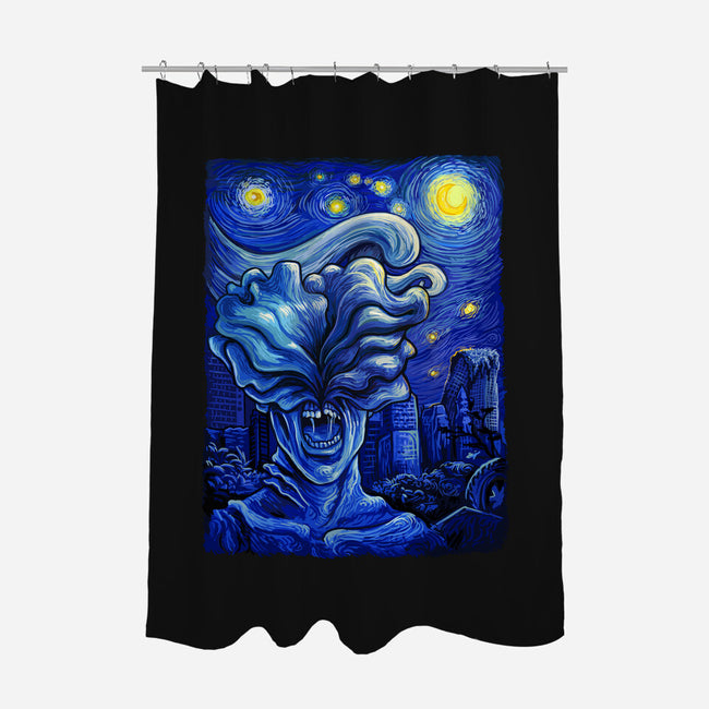 Starry Apocalypse-none polyester shower curtain-daobiwan