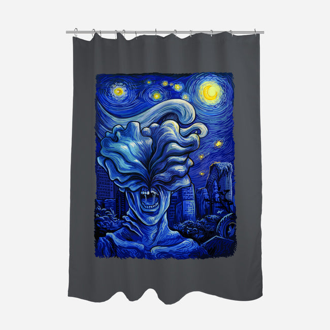 Starry Apocalypse-none polyester shower curtain-daobiwan