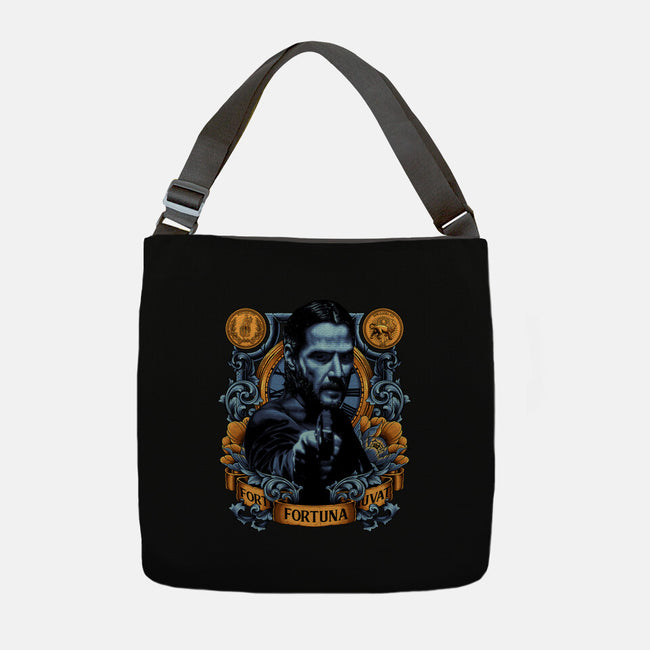 Fortes Fortuna Juvat-none adjustable tote bag-Badbone Collections