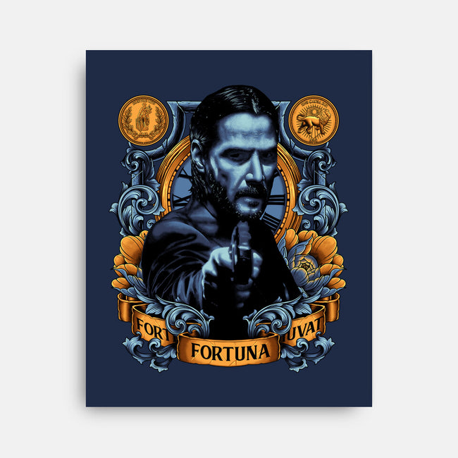 Fortes Fortuna Juvat-none stretched canvas-Badbone Collections