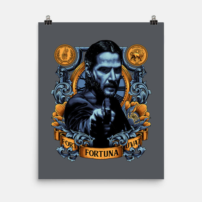 Fortes Fortuna Juvat-none matte poster-Badbone Collections