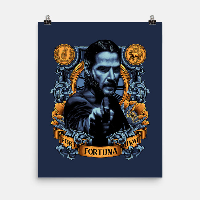 Fortes Fortuna Juvat-none matte poster-Badbone Collections