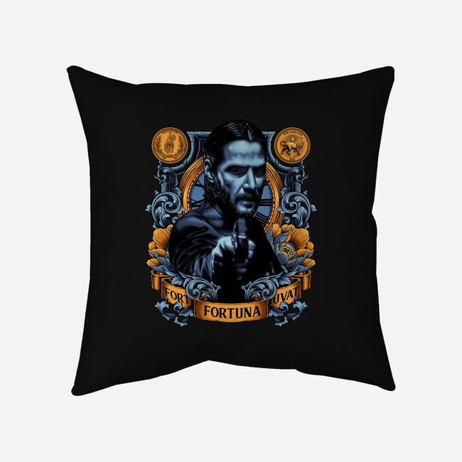 Fortes Fortuna Juvat-none removable cover w insert throw pillow-Badbone Collections