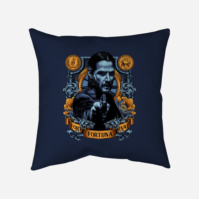 Fortes Fortuna Juvat-none removable cover w insert throw pillow-Badbone Collections