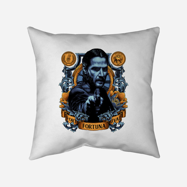 Fortes Fortuna Juvat-none removable cover w insert throw pillow-Badbone Collections