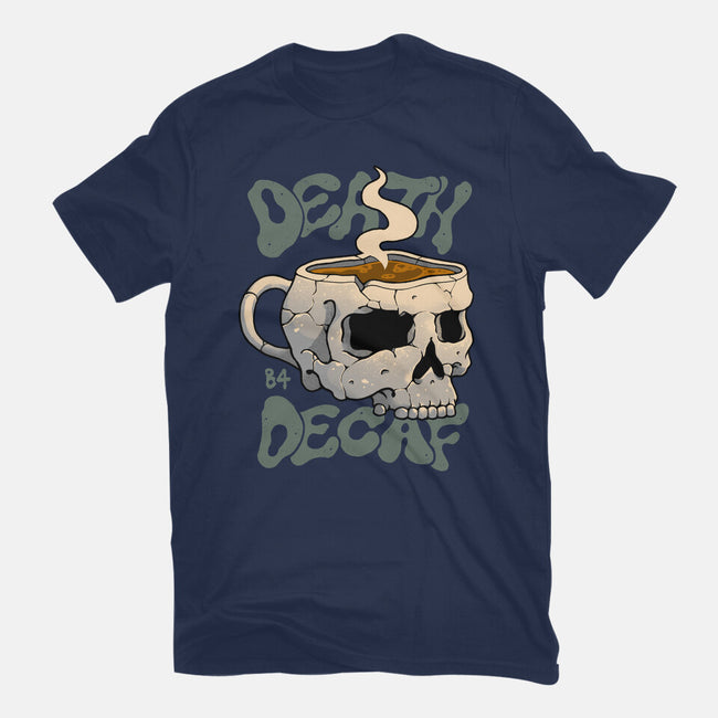 Death Before Decaf Skull-womens fitted tee-vp021