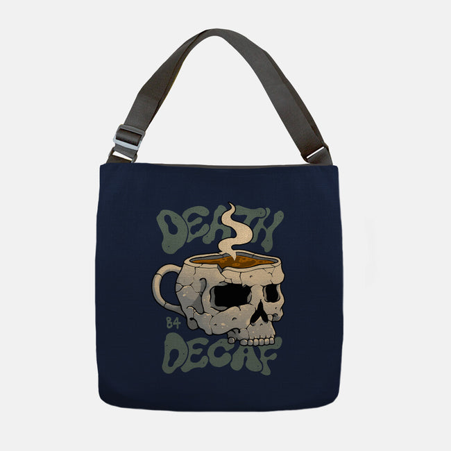 Death Before Decaf Skull-none adjustable tote bag-vp021
