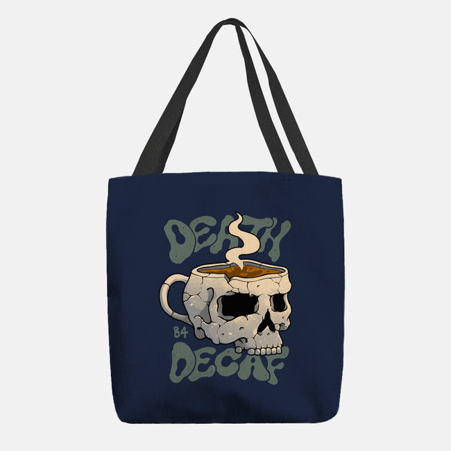 Death Before Decaf Skull-none basic tote bag-vp021