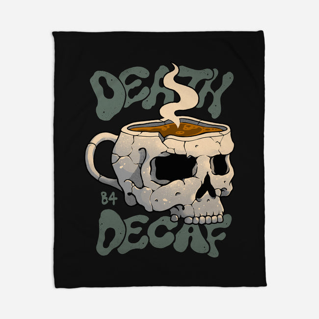 Death Before Decaf Skull-none fleece blanket-vp021