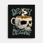Death Before Decaf Skull-none stretched canvas-vp021