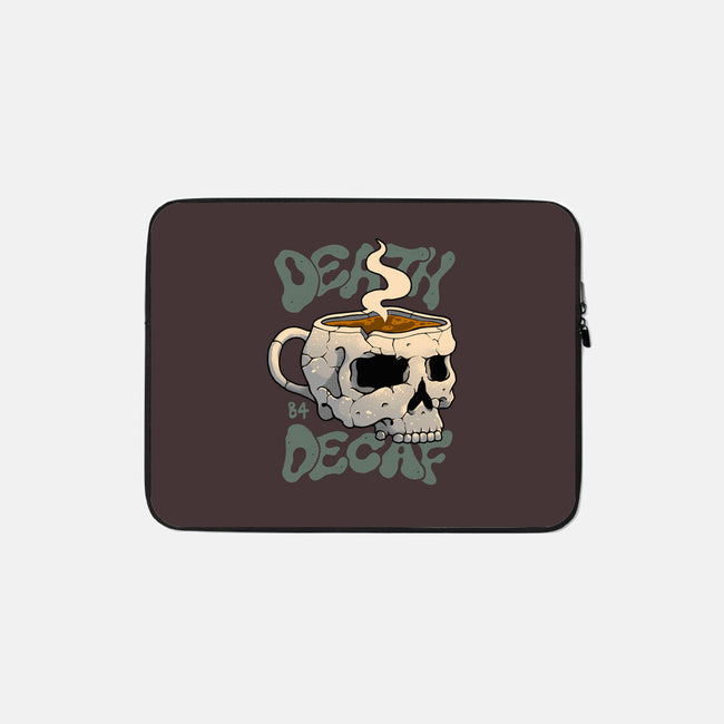 Death Before Decaf Skull-none zippered laptop sleeve-vp021