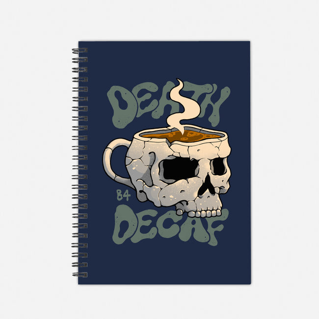 Death Before Decaf Skull-none dot grid notebook-vp021