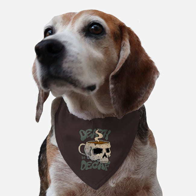 Death Before Decaf Skull-dog adjustable pet collar-vp021