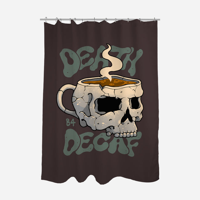 Death Before Decaf Skull-none polyester shower curtain-vp021