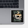 Death Before Decaf Skull-none glossy sticker-vp021