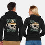 Death Before Decaf Skull-unisex zip-up sweatshirt-vp021