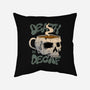 Death Before Decaf Skull-none removable cover w insert throw pillow-vp021