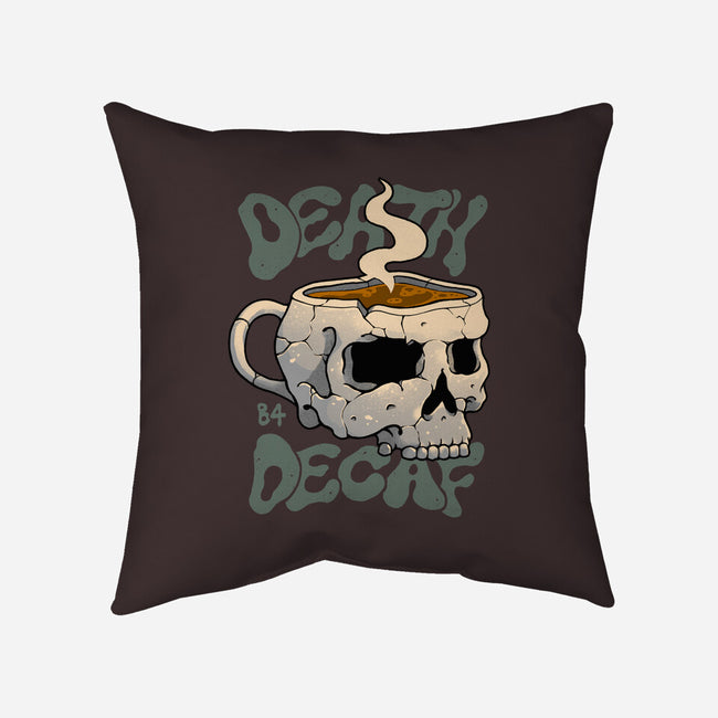 Death Before Decaf Skull-none removable cover w insert throw pillow-vp021